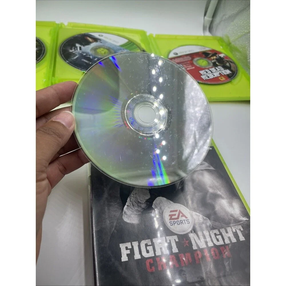 Xbox 360 Game Lot of 5- LOTR Conquest, Fight Night Champion, Red Dead - TESTED